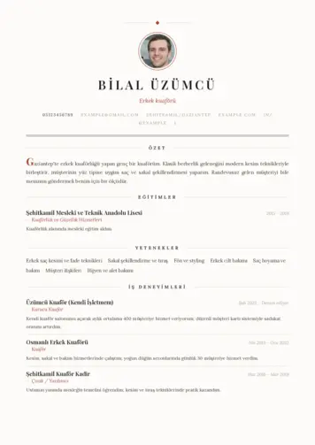 Kuaför Cv Örnekleri cv indir